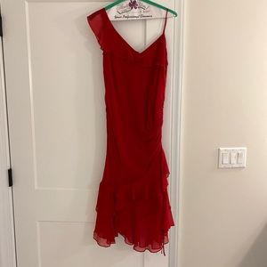 BCBG maxazaria red dress size 10
